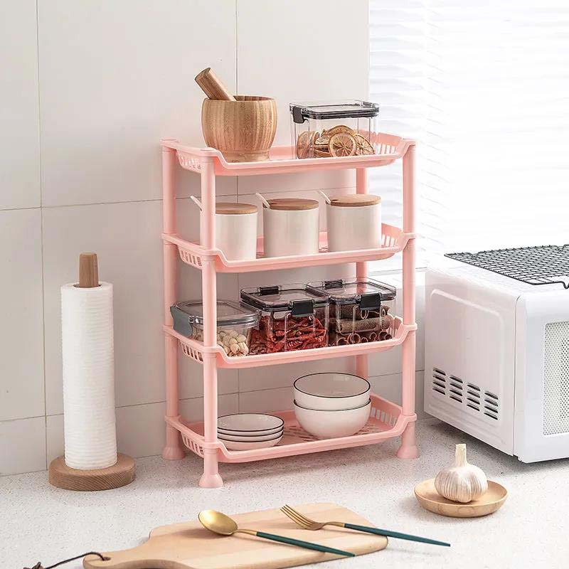 Kitchen Shelf Bathroom Storage Rack Multilayer Toiletries Finishing Rack