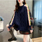 Fake Two-piece Sweater Women Loose Outside Wear Autumn and Winter Lazy Style Shirt Stitching Knitted Top Students