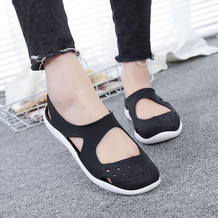 Wild Non-slip Student Soft Bottom Jelly Baotou Beach Sandals Hole Shoes Plastic Sandals