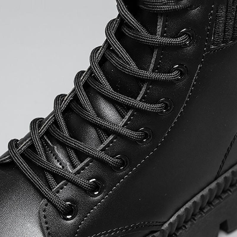 Men's High Top British Martin Boots Korean Trend  All-match Increase Cowboy Boots High-top Black Men's Boots