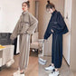 2PCS Women's Casual Sportswear Suit Korean Version Loose Zipper Cardigan + Wide-leg Trousers Two-piece Women's Slimming Fitness Suit