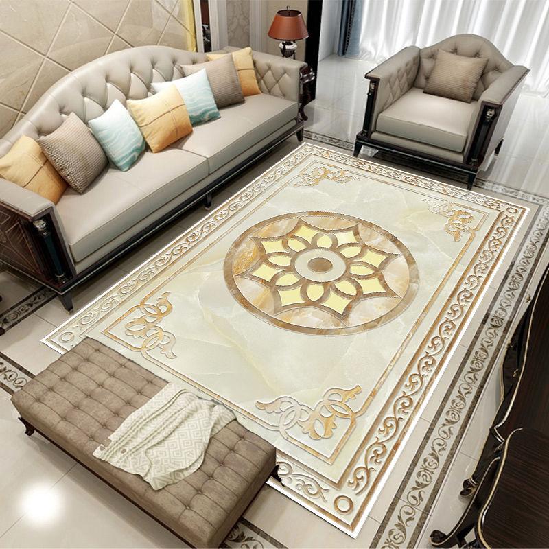 Marble Pattern Bedroom Bedside Blanket Chinese and European Style Living Room Carpet Household Square Floor Mats