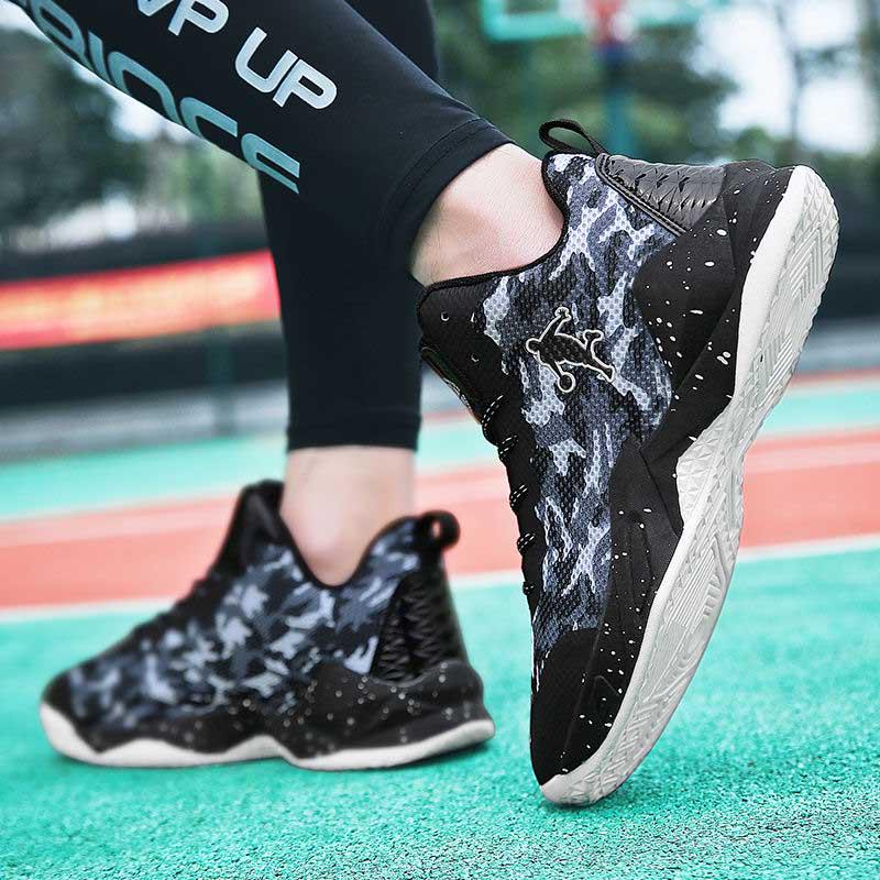 36-45 Men Mesh Sneakers Wear-resistant Basketball Shoes Deodorant Comfortable High-top Running Shoes