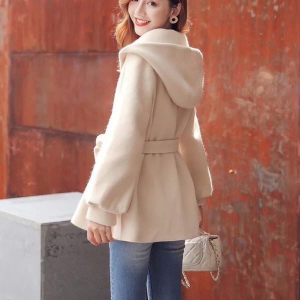 Autumn and Winter Mid-length Style Hooded Sweater Loose Cardigan Thick Long Sleeve Coat Fashion