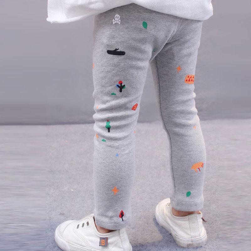 Girls' Leggings Spring and Autumn 1-3-5 Years Old Trousers Children's Pants Feet Pants Stretch Pants Casual Pants