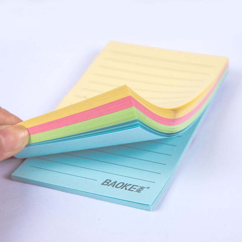 Post-it Notes with Horizontal Lines Can Be Pasted on Notepad Color Note Paper