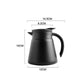 Stainless Steel Oblique Mouth Water Pot Thermos Insulated Tea Pot Light Handle Vacuum Flask 650ml 880ml