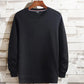 Pure Cotton Men's Sweater Loose Large Size Black and White Solid Color Korean Casual Long-sleeved Hoodless All-match Knitwear Sweatershirts
