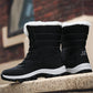 Women's Winter Snow Boots Medium Tube Plus Velvet  Women's Boots Thicken Warm Student Cotton Shoes