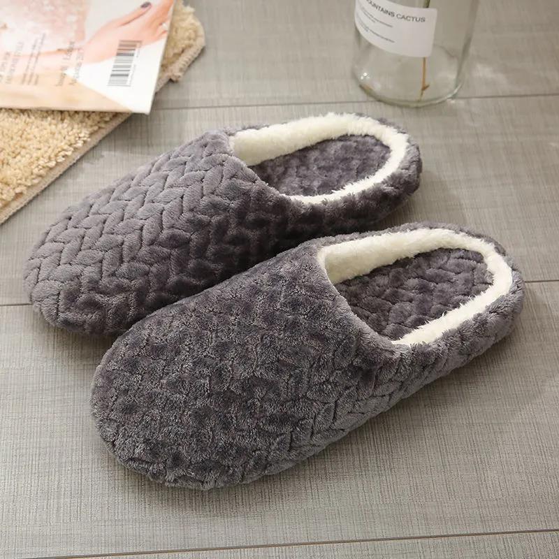 Women Indoor Slippers Warm Plush Home Slipper Autumn Winter Shoes Women House Flat Floor Soft Slient Slippers for Bedroom
