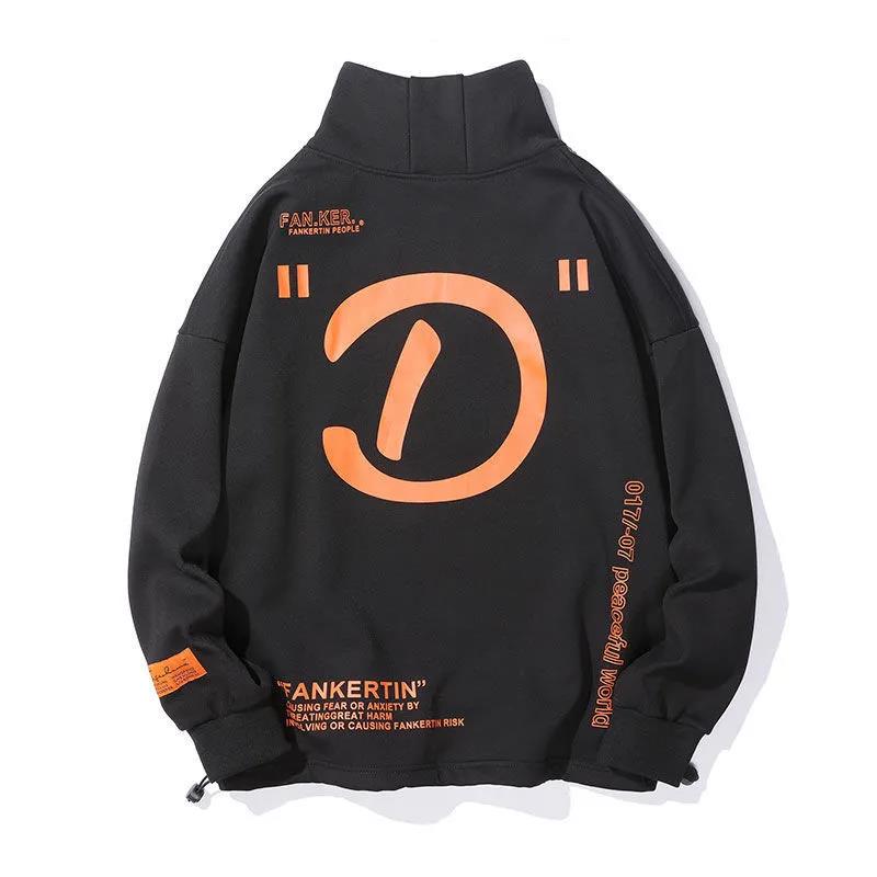 Men's Winter Warm and Comfortable Half High Collar Sweater Men's Loose Plus Fleece Padded Top