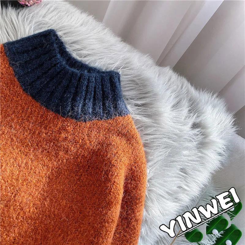 Sweater Women's Winter Thickening Loose and Lazy Wind Autumn and Winter Foreign Style Japanese Pullover Bottoming Sweater