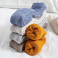 3 Pairs of Coral Fleece Warm Socks Solid Color Plush Calf Socks Plus Velvet Sleep Socks Autumn Winter Thickened Stockings