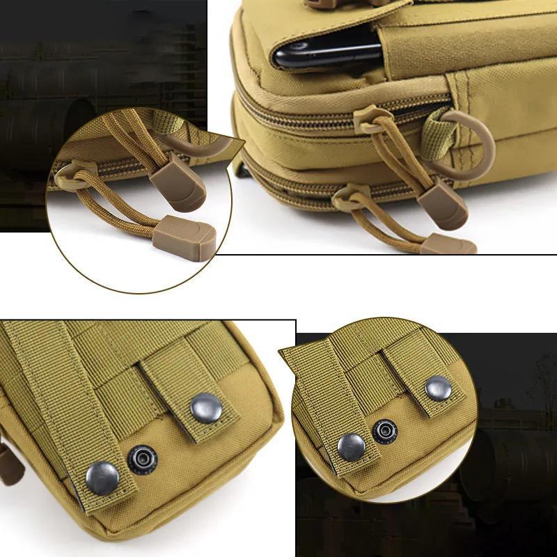 Men's Mountaineering Cycling Multifunctional Waist Bag Mobile Phone Bag Outdoor Travel Hiking Waist Bag Sports Tactical Bag