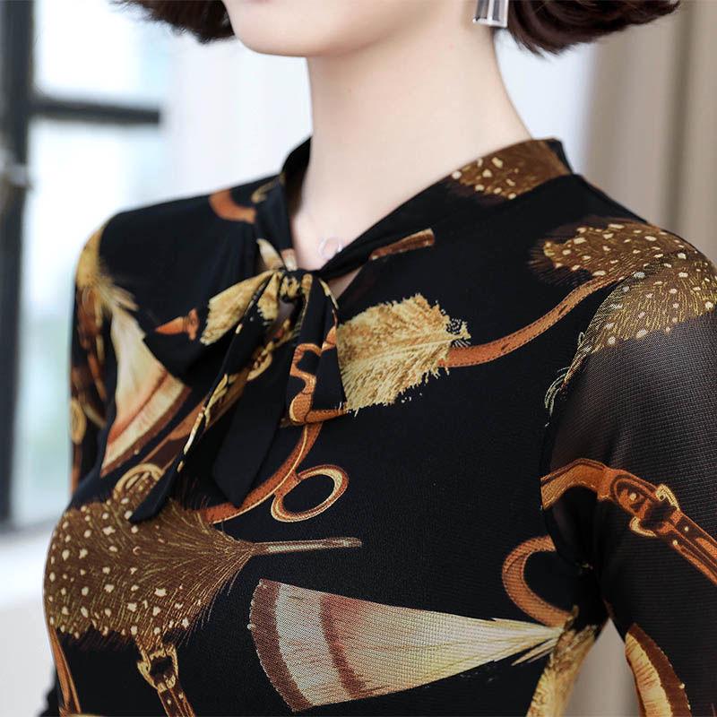 Fashion mesh yarn floral skirt spring and autumn woman long dress long sleeve dress women