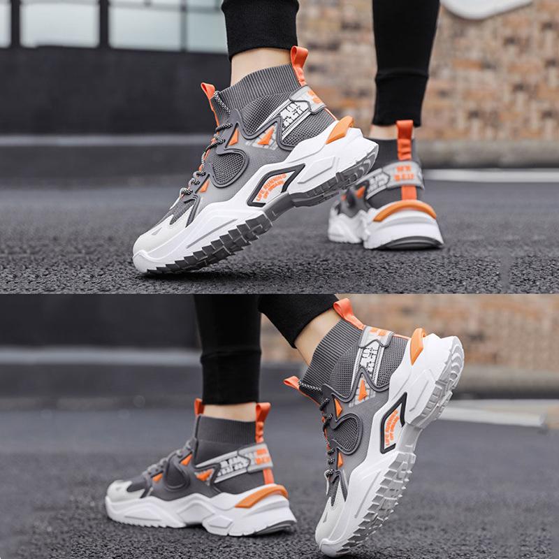 Men's Height-increasing Shoes Trendy High Top Men's Tennis Shoes All-match Sports Leisure Student Basketball Shoes