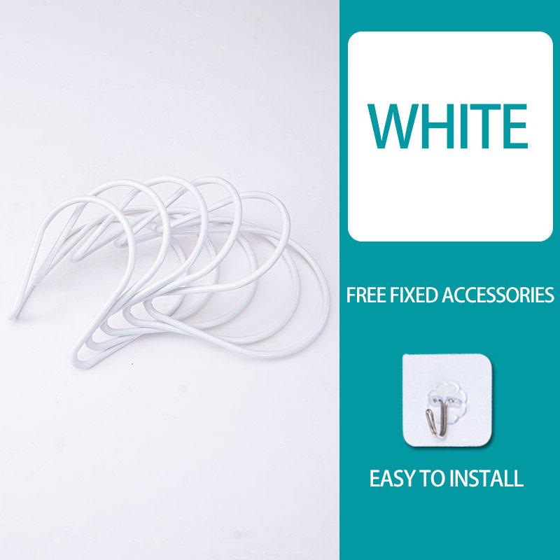 5PCS Household Coat Rack Free Punching Bedroom Hanging Hat Storage Rack Behind The Door Wall-mounted Hat Rack Bathroom Towel Rack Household Hat Rack