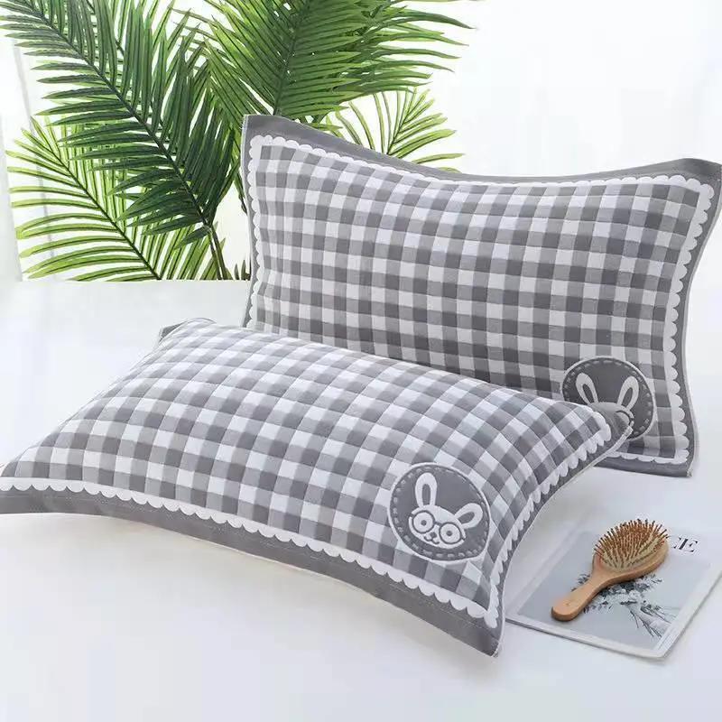 Pure Cotton Pillowcase Thickened Soft Skin-friendly Student Dormitory Pillowcase Double Bedroom Pillowcase