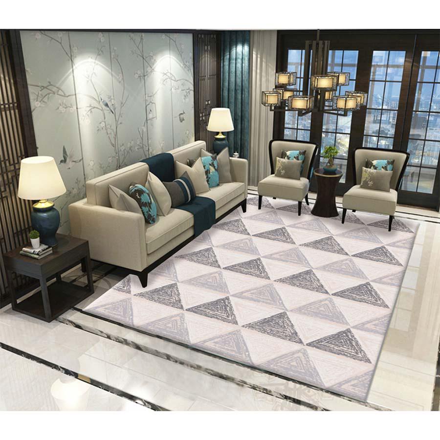 Modern dark blue square Geometric Carpets Bedside Blanket Area Rug Study Room Rugs Floor Home Decor