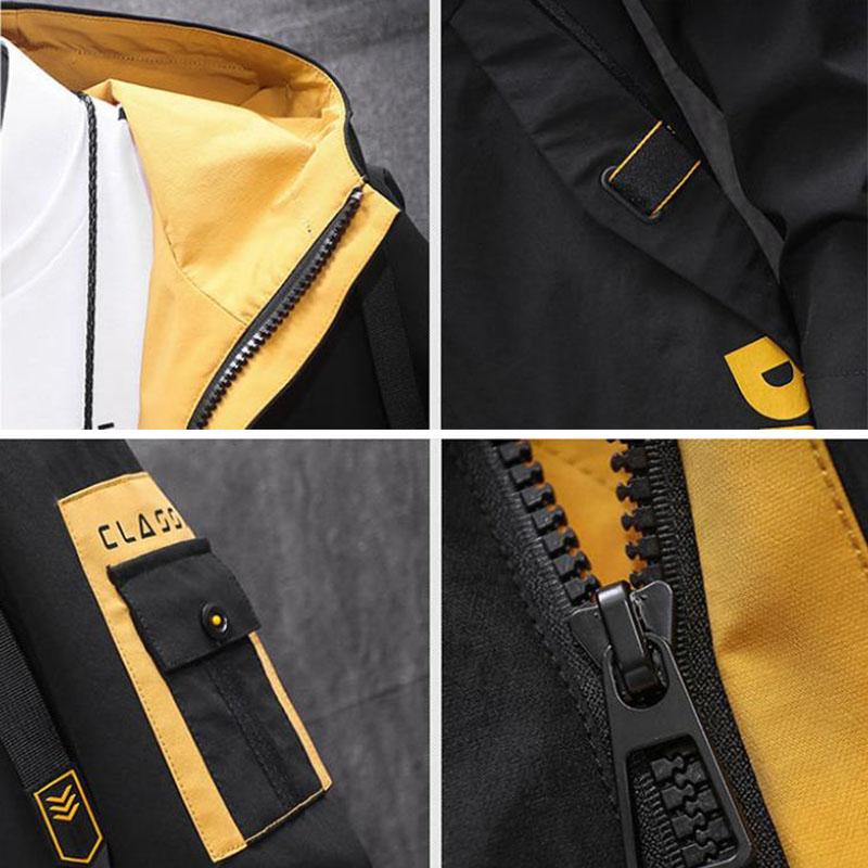 Men Large Size Jacket Hooded Workwear Casual Loose Coat Soft and Comfortable Windbreaker Long Spring & Fall Style