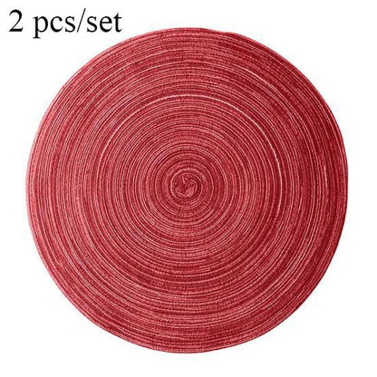 2pcs/set Non Slip Cotton Round Heat Insulation Table Mug Mat Pad Placemat Coasters Home Decor