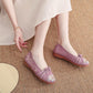 Old Beijing Flat Shoes All-match Female Embroidered Shoes Square Dance Shoes Ethnic Style Hanfu Shoes Casual Cloth Shoes