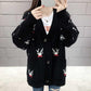 Autumn and Winter Casual Sweater Mid-length Knitted Top Loose Large Size Women's Jacket