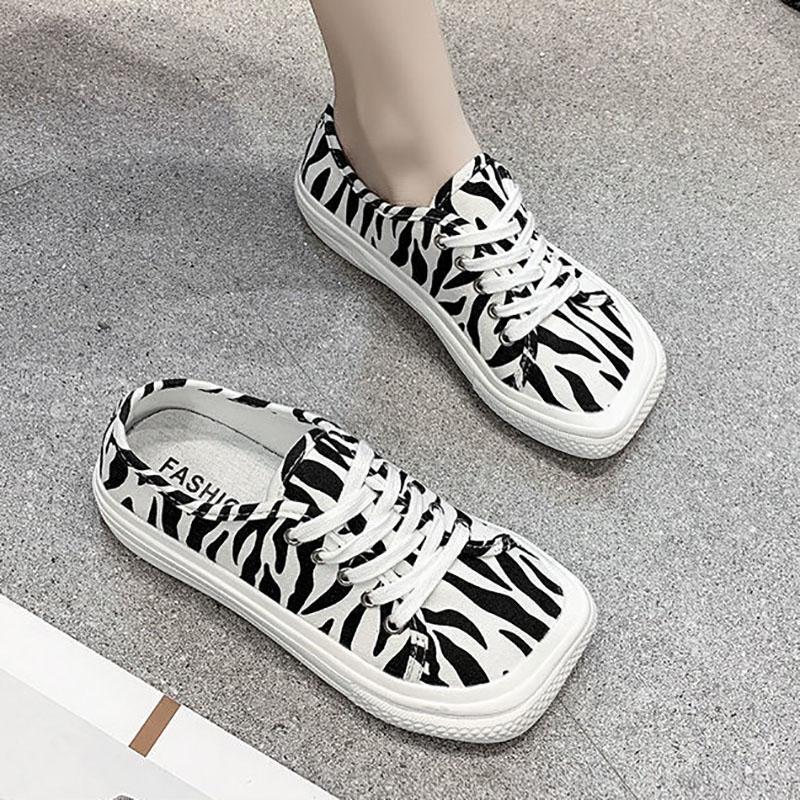 Student Shoes Women Canvas Shoes Female Students Korean Version of Mango Head Women's Shoes Flat All-match Casual Shoes