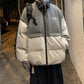 Winter Thick Warmth Stand-collar Down Jacket Stitching Contrast Color Men's Cotton Jacket