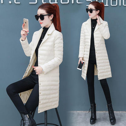 Mid-length Down Padded Coat Winter Padded Jacket Slim Slimming Thin Temperament Light Ladies Padded Jacket Women