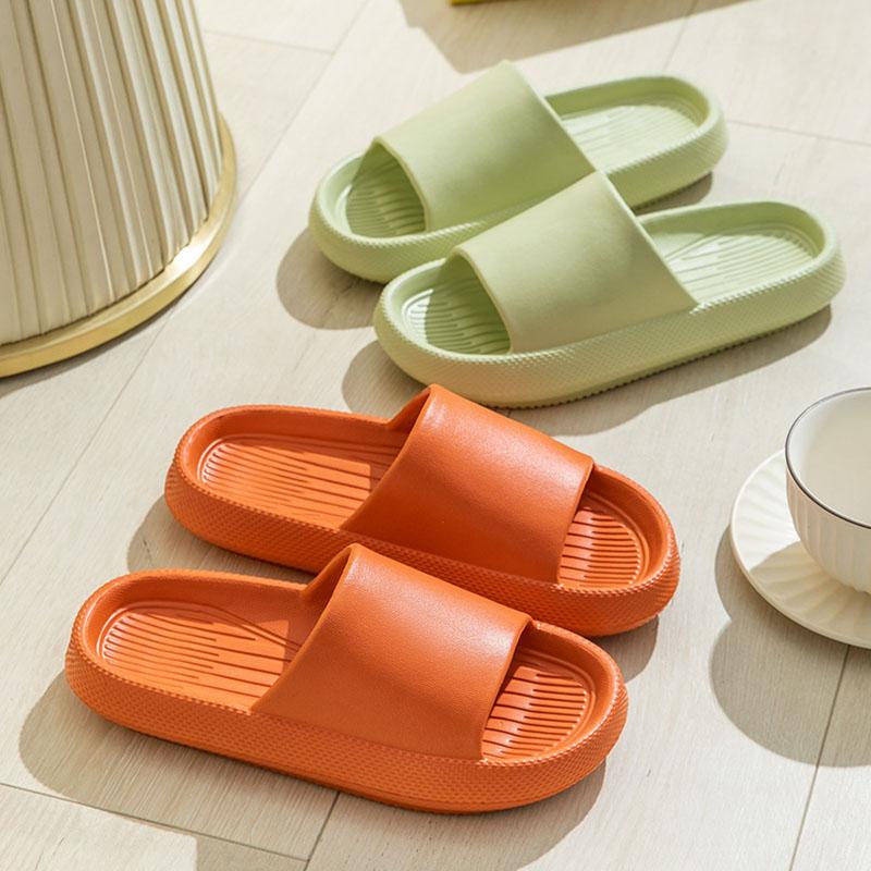 Slippers Women Summer 4CM Soles Soft Non-slip Shoes Outdoor Increased Slippers Wear-resistant Home Shoes Couple Shoes Unisex
