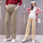 Maternity Trousers Cotton Casual Trousers Autumn Clothes Stretchy Belly Lift Loose Maternity Wide-leg Pants