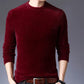 Men's Sweater Autumn Youth Thick Pure Color Korean Casual Knitted Pullover Long-sleeved Half-high Collar Base Sweatershirts