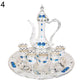 8Pcs/Set Retro Zinc Alloy Wine Cup Kettle Tray Kit Home Wedding Decor Container