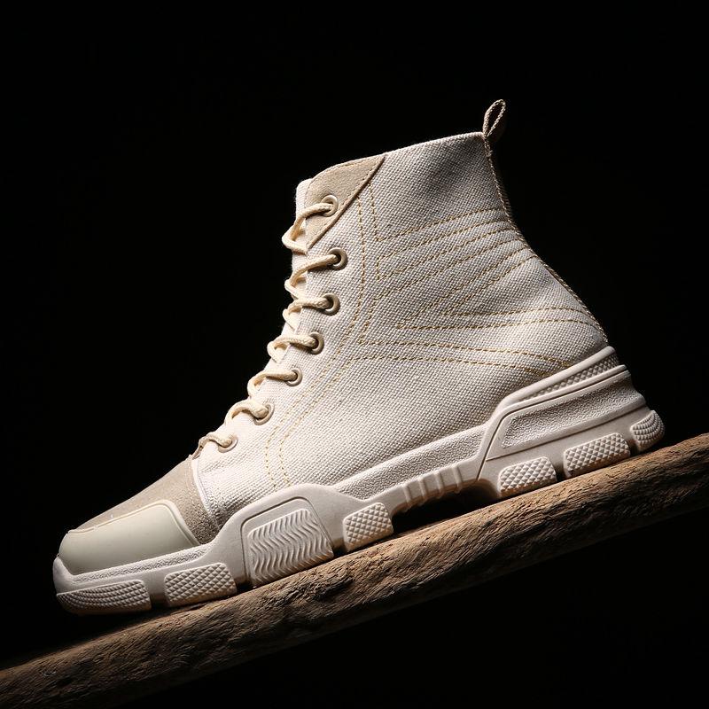 Autumn and Winter Men's Martin Boots Warm Working Boots Lace Up Men's Combat Boots High Top Shoes