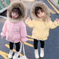 Girls' Warm and Windproof Cotton Coat Thick and Fleece Winter Jacket