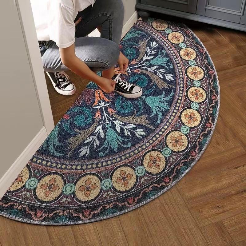 Semi-circular Carpet Belt Rubber Wire Ring Mysterious Door Pad Home Home House Foot Pad Bathroom Pad Non-slip Water Wash