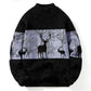 Sweater Men's Autumn and Winter Half High Neck Men's Sweater Knit Sweater Winter Plus Velvet Thick Sweater