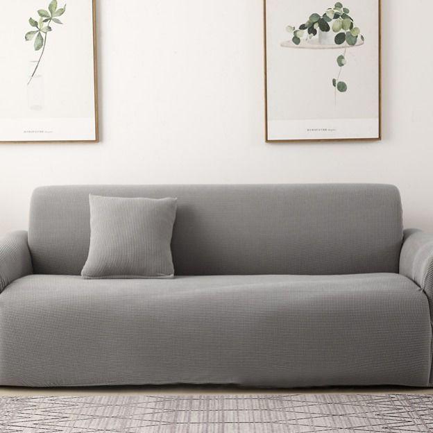 Monochrome Sofa Cover Corn velvet Anti-Slip Slipcover Solid simple Stretch Tight Couch Cover