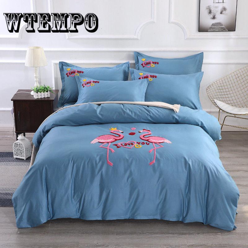 Set of In Package Home Textile  Cotton Four-piece Frosted Autumn Winter Thicken Bed Sheet