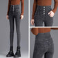 High Waist Skinny Jeans Medium Street Fashion Slim Leggings Women Sexy Elastic Side Pencil Pants