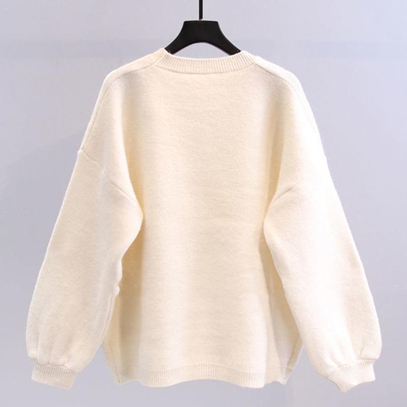 Women's Knitted Thicken Pullovers Sweater Autumn Winter Oversize Sweater Women Long Sleeve Casual Solid Sweaters Female