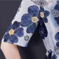 Women's Slim A-line Skirt Summer Short Sleeve Mid Length Floral Large Size Dress