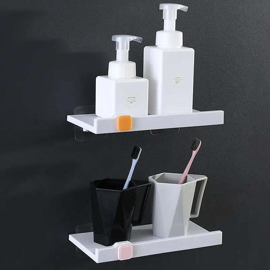 Bathroom Flat Shelf Wall Hanging Toilet Bathroom Wash Frame Front Panel Storage Rack
