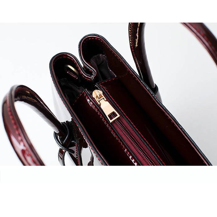 Scratch Proof Lacquered Glossy Tote Bag Female Bag Shoulder Bag Messenger Bag Wild Fashion Bag