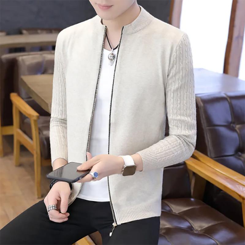 Men's Knitwear Cardigan Sweater Fashion Youth Thicken Warm Sweatshirts Autumn