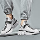 Non-slip Breathable Flying Woven Coconut Sneakers, Square Bottom Fashion Youth Casual Men's Shoes 36-44