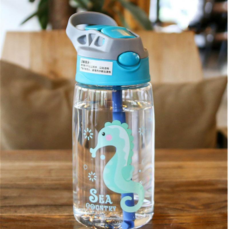 Kids Water Sippy Cup Creative Cartoon Baby Feeding Cups with Straws Leakproof Water Bottles Outdoor Portable Children's Cups