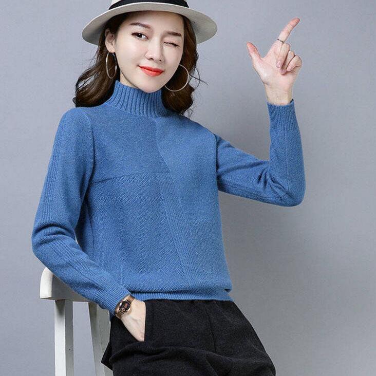 Winter Autumn Turtleneck Sweater Women Knitted Soft Pullover Sweater Female 2019 Fashion Pullovers