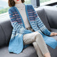 Spring and Autumn Knitted Cardigan Sweater Mid-length Loose Casual Sweater Fashion Jacquard Female Jacket